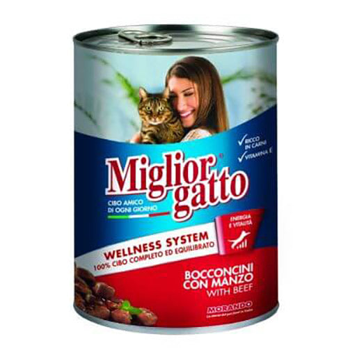Miglior Gatto Biftekli Yetişkin Kedi Konservesi 6 Adet 405 Gr