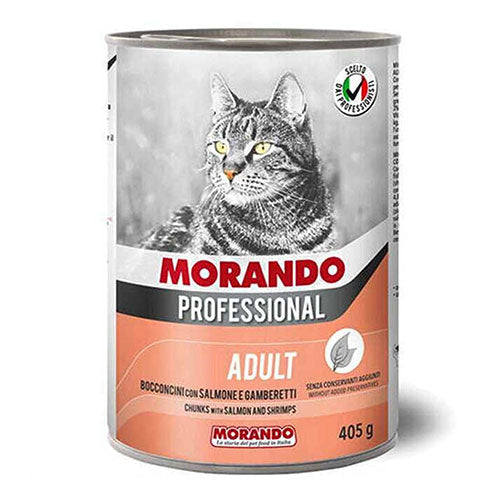 Morando Professional Somonlu ve Karidesli Yetişkin Kedi Konservesi 405 Gr