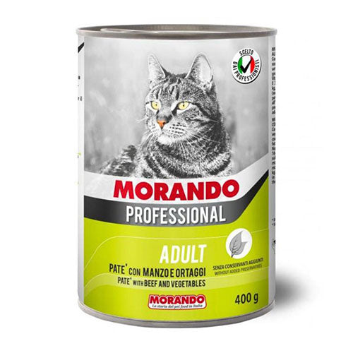 Morando Professional Pate Biftekli ve Sebzeli Yetişkin Kedi Konservesi 400 Gr