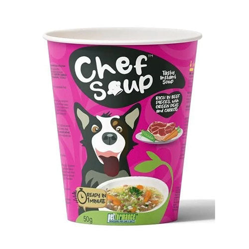 Chef Soup Dana Eti Bezelye Havuçlu Orta ve Büyük Irk Köpekler İçin Hazır Çorba 50 Gr