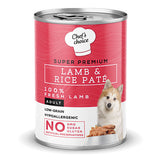 Chefs Choice Pate Lamb Rice Kuzulu Pirinçli Yetişkin Köpek Konservesi 6 Adet 400 Gr