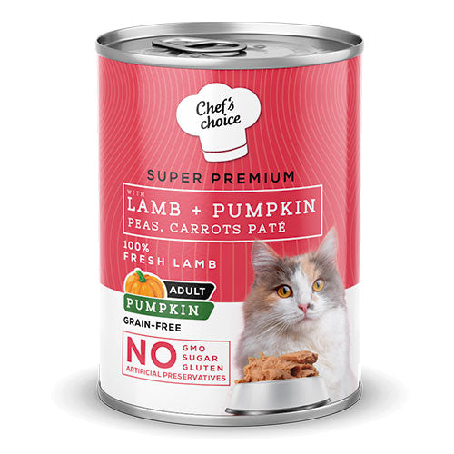 Chefs Choice Pumpkin Pate Lamb Kuzulu Balkabaklı Tahılsız Yetişkin Kedi Konservesi 12 Adet 400 Gr