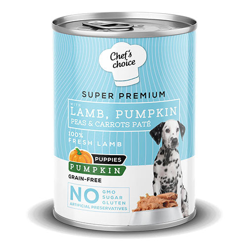 Chefs Choice Pumpkin Pate Puppy Kuzulu Balkabaklı Tahılsız Yavru Köpek Konservesi 24 Adet 400 Gr