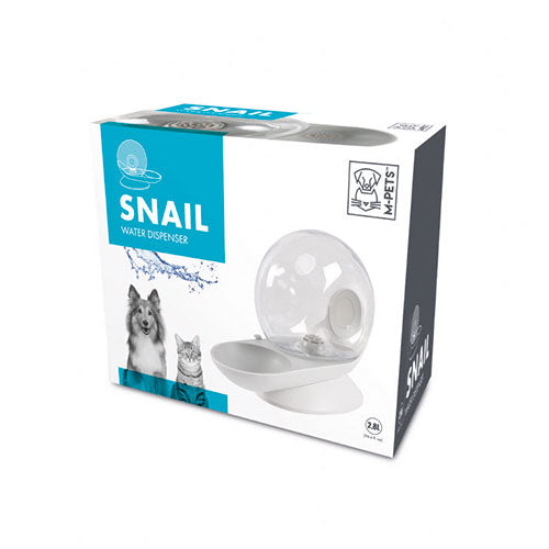M-Pets Snail Hazneli Kedi ve Köpek Su Kabı Beyaz 2800 Ml