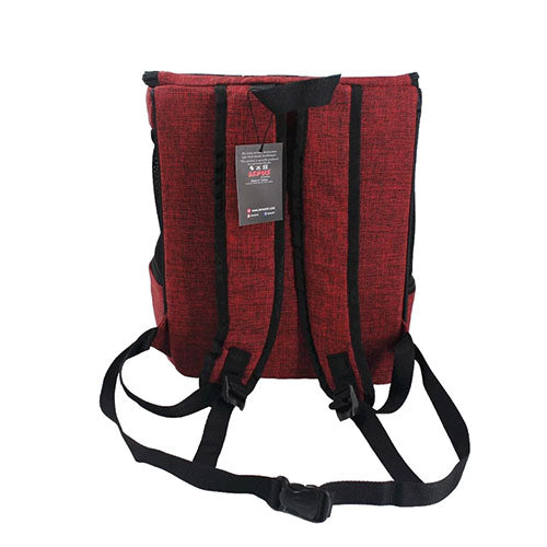 Lepus Backpack Şeffaf Kapaklı Kedi ve Köpek Taşıma Çantası Bordo 30x25x40 Cm