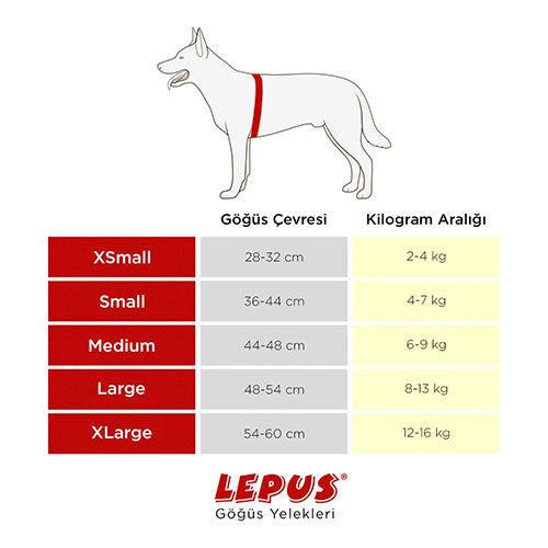 Lepus  Köpek Göğüs Tasması Siyah Medium