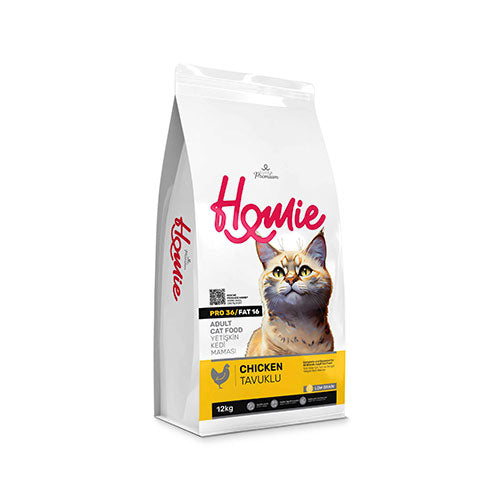 Homie Tavuklu Düşük Tahıllı Yetişkin Kedi Maması 12 Kg